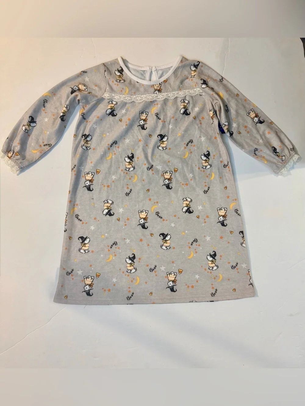 Laura Ashley Girls 2T Witch Scotty Halloween Nightgown NWT